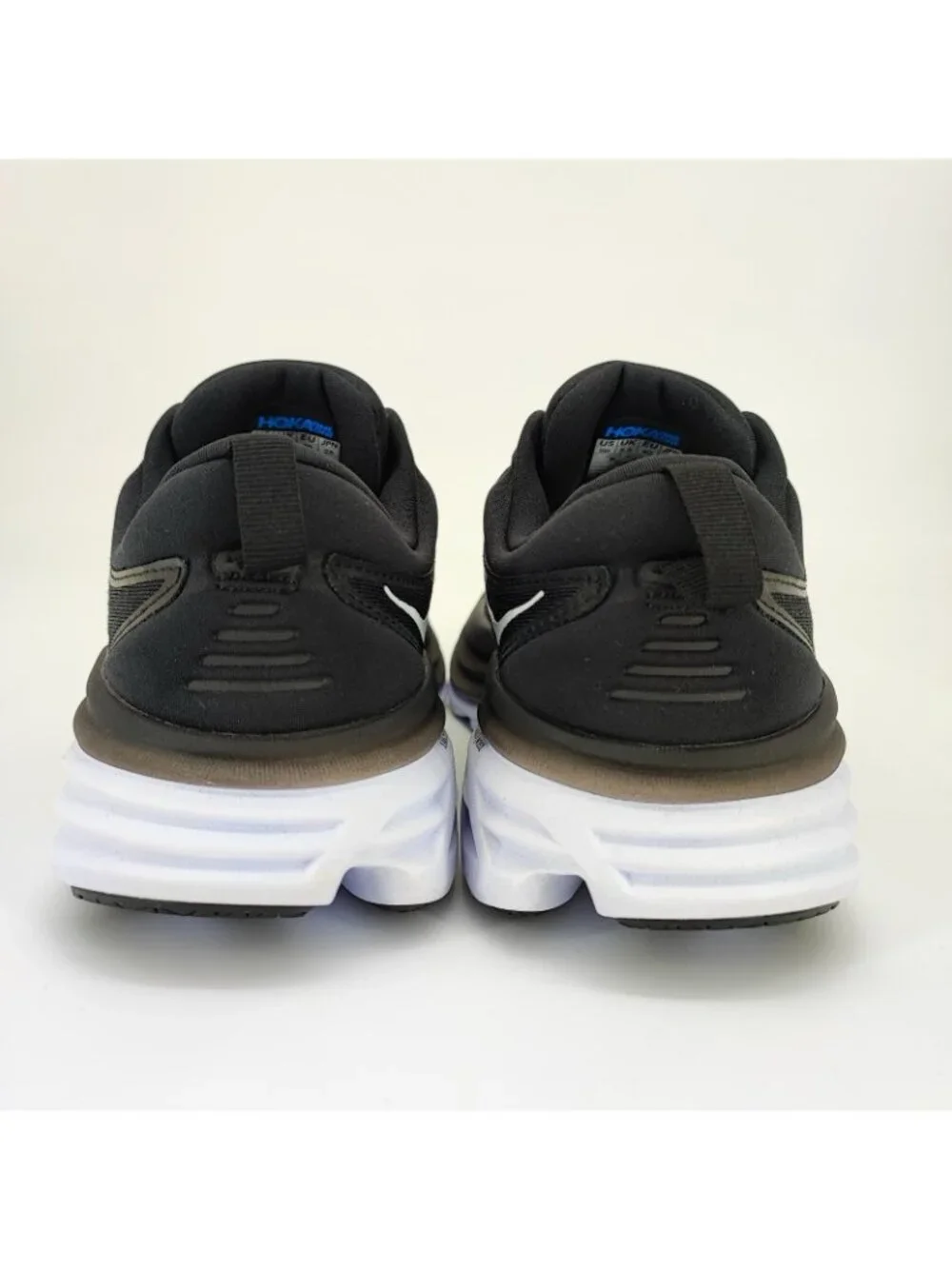 HOKA Bondi 8 Women's Size 8 US Running Shoes Mesh Black White 1127952 BWHT